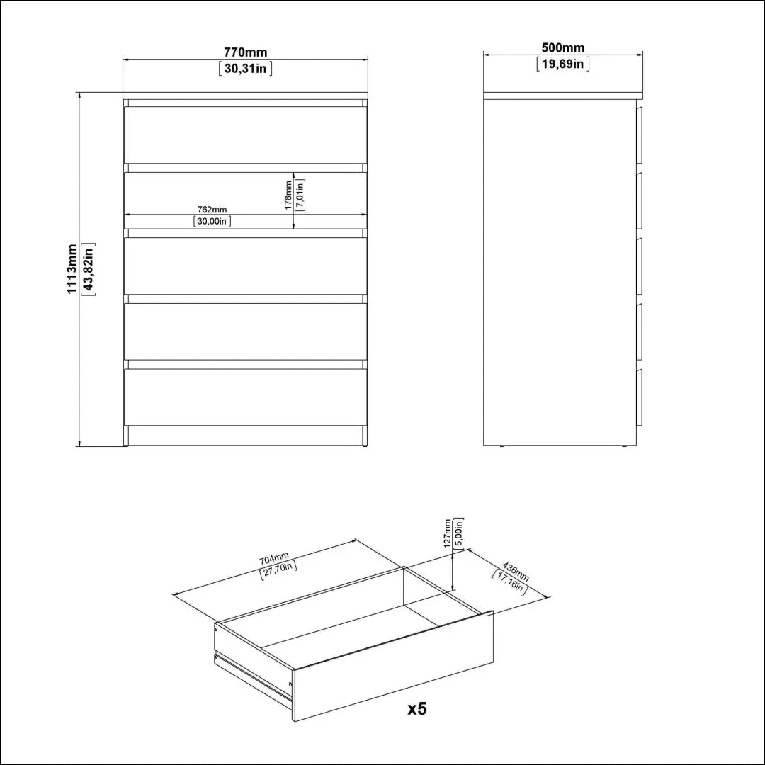 Komoda SI2283 - €145 Save 50% 100-200, __label:Pristatymas 1-2 d.d., color-balta, material-mediena, miegamojo €100