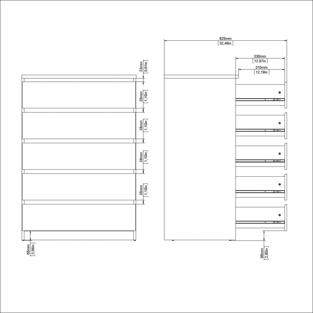 Komoda SI2283 - €145 Save 50% 100-200, __label:Pristatymas 1-2 d.d., color-balta, material-mediena, miegamojo €100