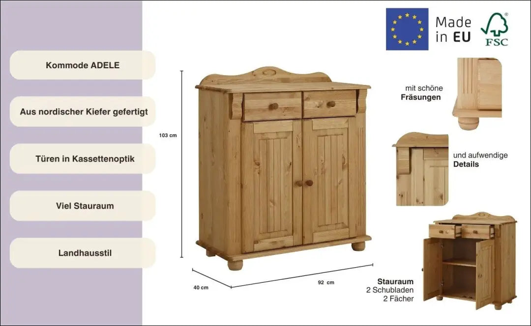 Komoda SI2350 - €165 Save 50% 100-200, __label:Pristatymas 1-2 d.d., color-ruda, komodos, material-medzio-masyvas €100
