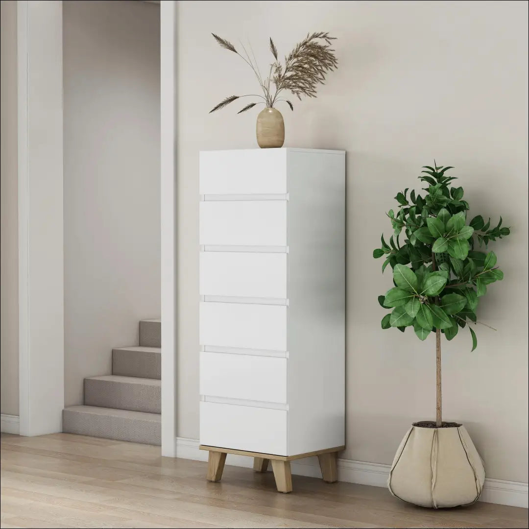 Komoda SI2352 - €95 Save 60% 50-100, __label:Pristatymas 1-2 d.d., color-balta, color-ruda, material-mdf €50 to €100
