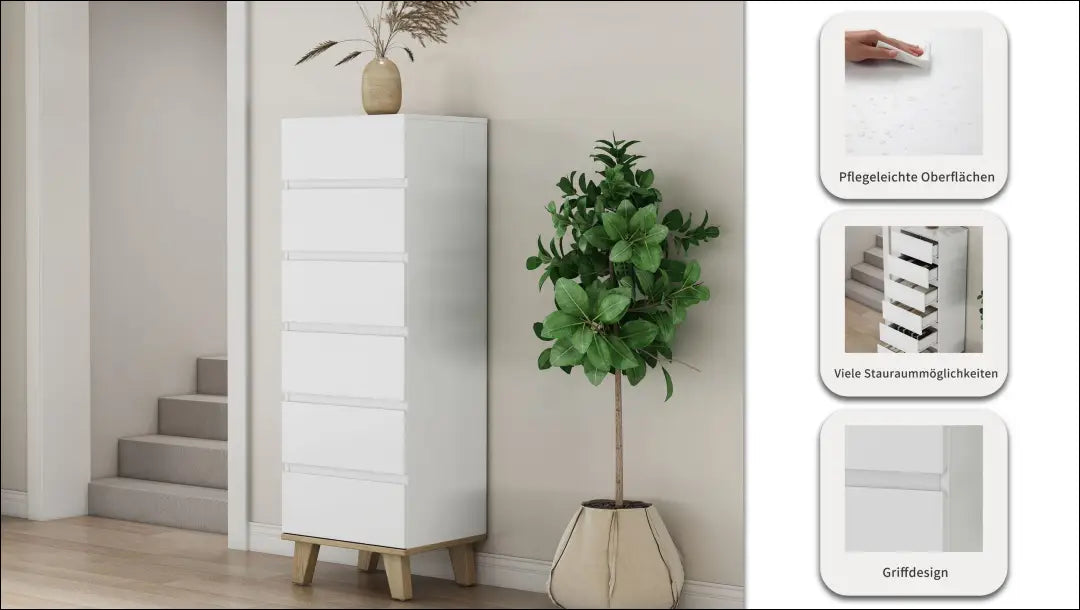 Komoda SI2352 - €95 Save 60% 50-100, __label:Pristatymas 1-2 d.d., color-balta, color-ruda, material-mdf €50 to €100