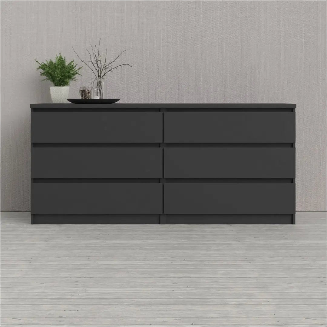 Komoda SI2360 - €210 Save 50% __label:Pristatymas 1-2 d.d., color-juoda, komodos, material-mediena, miegamojo Juoda