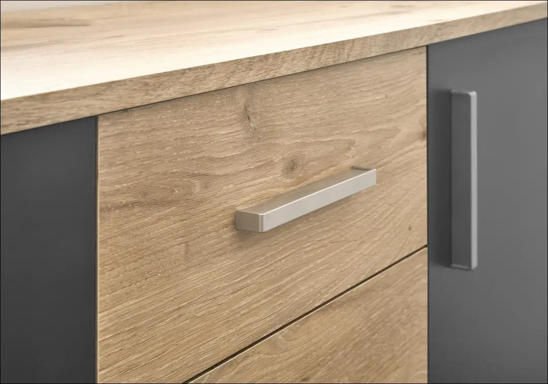 Komoda SI2385 - €120 Save 50% 100-200, __label:Pristatymas 1-2 d.d., color-pilka, color-ruda, komodos miegamojo