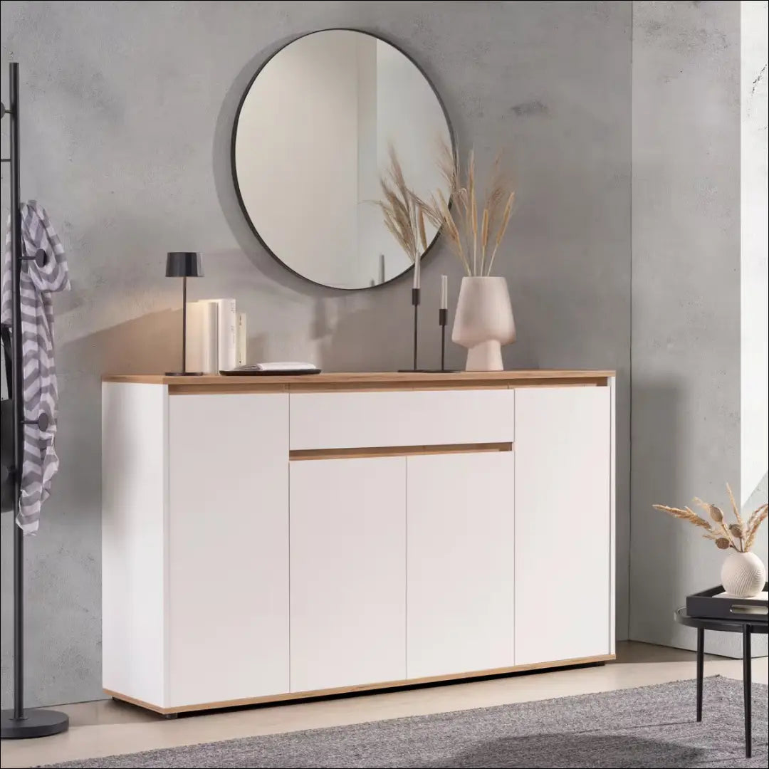 Komoda SI2455 - €69 Save 80% 50-100, __label:Pristatymas 1-2 d.d., color-balta, color-ruda, material-mediena Balta