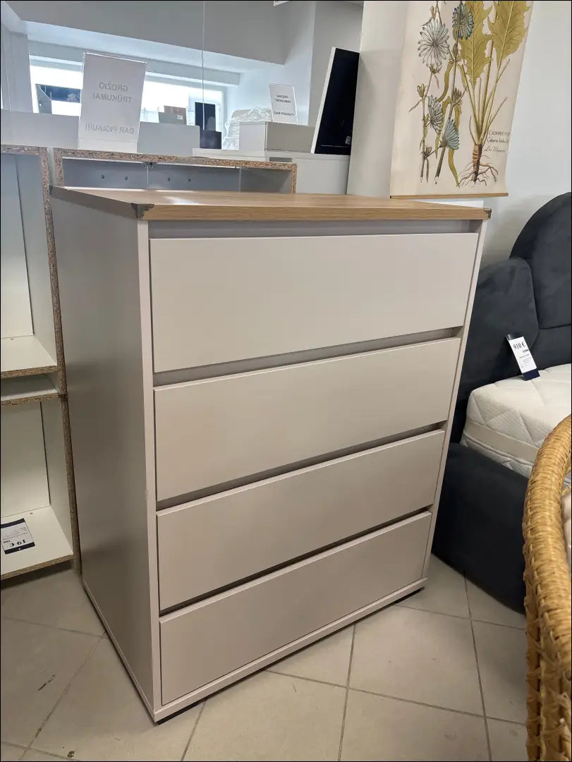Komoda SI2473 - €55 Save 75% 50-100, __label:Pristatymas 1-2 d.d., color-ruda, color-smelio, material-mediena Grožio