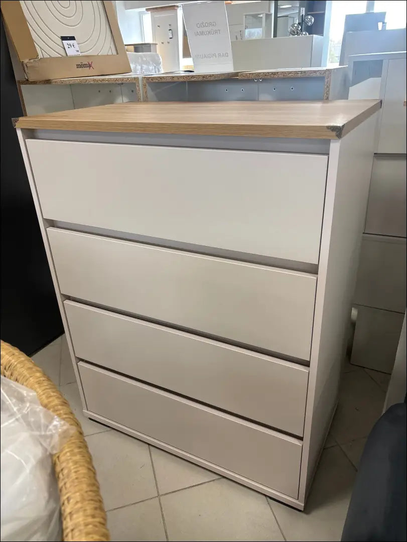 Komoda SI2473 - €55 Save 75% 50-100, __label:Pristatymas 1-2 d.d., color-ruda, color-smelio, material-mediena Grožio