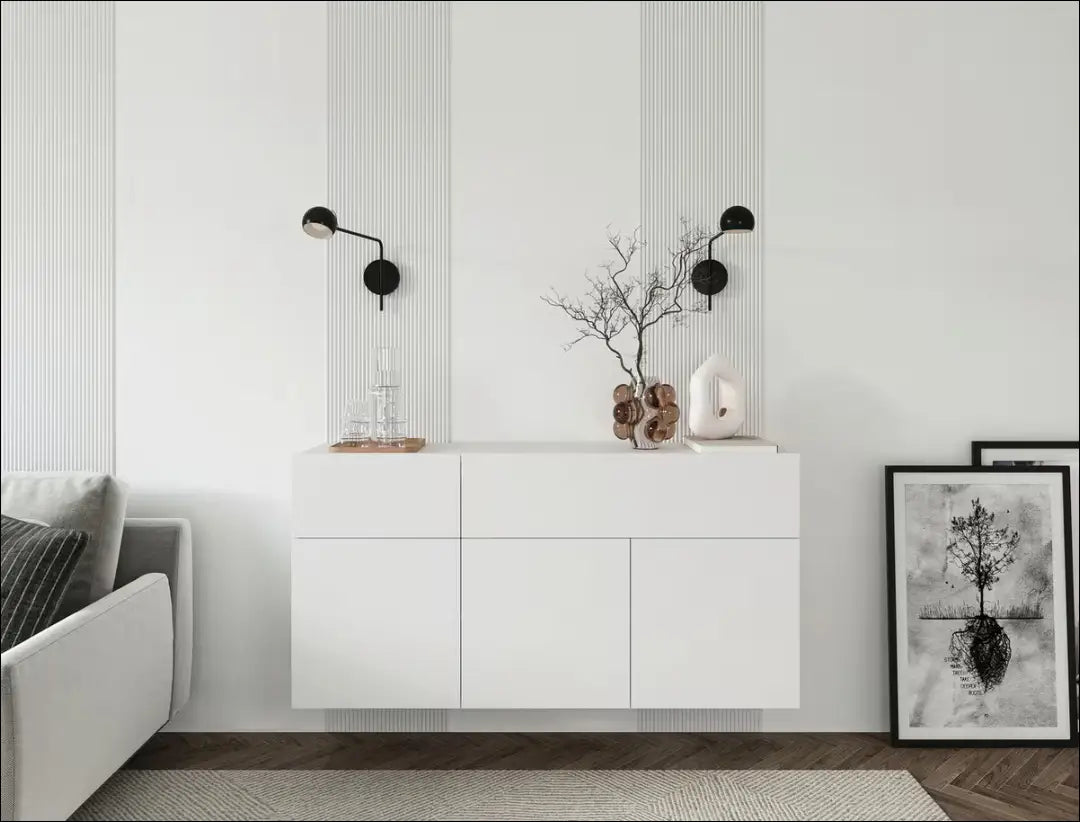 Komoda SI2481 - €90 Save 60% 50-100, __label:Pristatymas 1-2 d.d., color-balta, material-mediena, pazeistas Balta