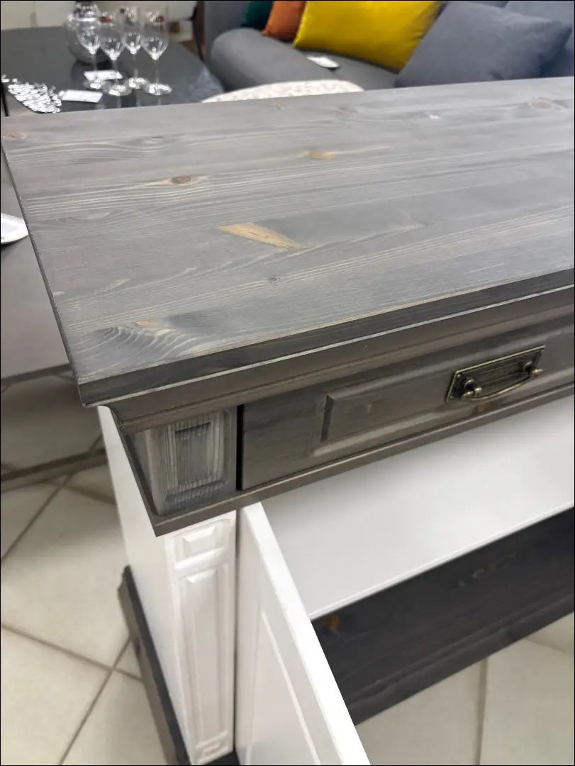 Komoda SI2500 - €280 Save 50% __label:Pristatymas 1-2 d.d., biuro-baldai, biuro-lentynos, color-balta, color-ruda Virš