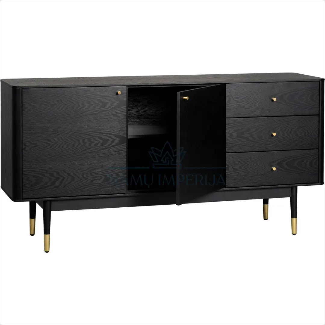 Komoda SI814 - €490 Save 65% __label:Pristatymas 1-2 d.d., color-auksine, color-juoda, komodos, material-mdf Virš