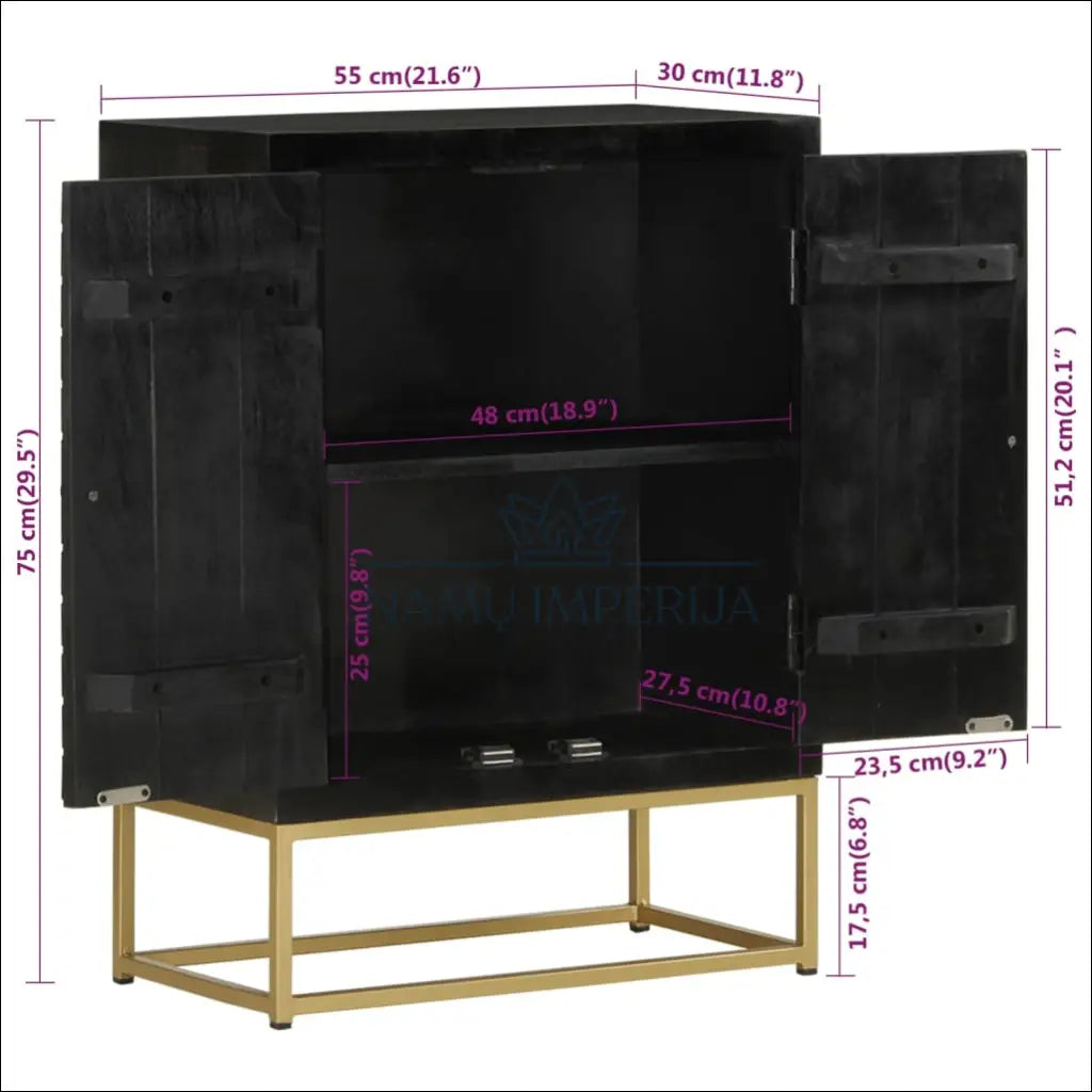 Komodėlė SI1878 - €168 Save 50% 100-200, __label:Pristatymas 1-2 d.d., color-auksine, color-juoda, komodos €100 to €200