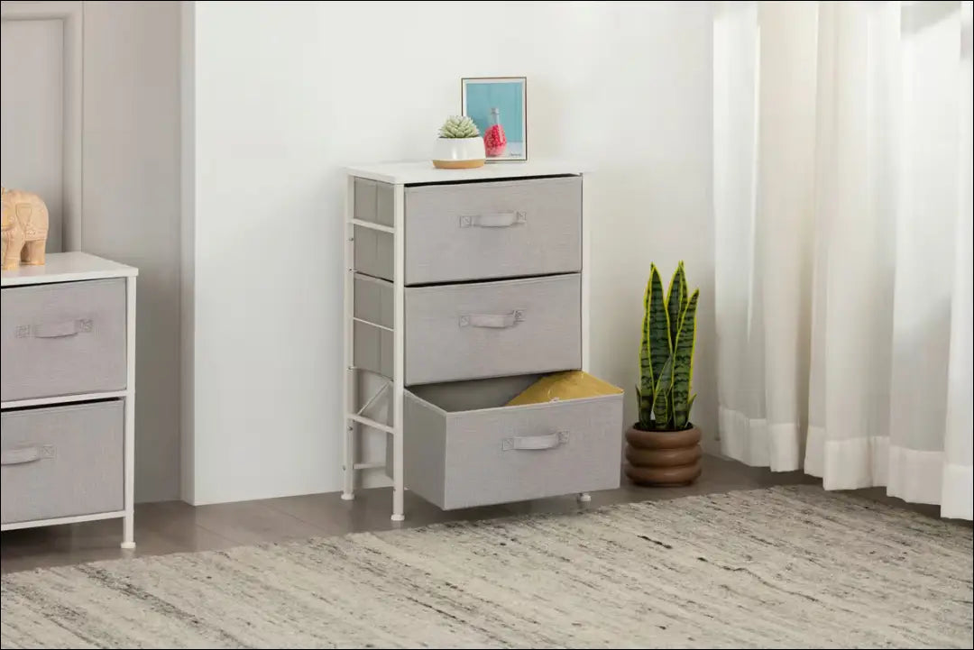 Komodėlė SI2460 - €25 Save 50% 25-50, __label:Pristatymas 1-2 d.d., color-balta, color-pilka, komodos Balta Dressers