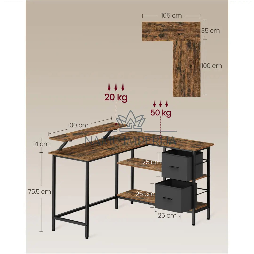 Kompiuterinis rašomasis stalas SM356 - €133 Save 30% 100-200, __label:Pristatymas 5-14 d.d., biuro-baldai,