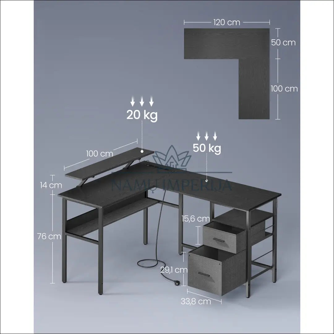 Kompiuterinis rašomasis stalas SM358 - €198 Save 30% 100-200, __label:Pristatymas 5-14 d.d., biuro-baldai,