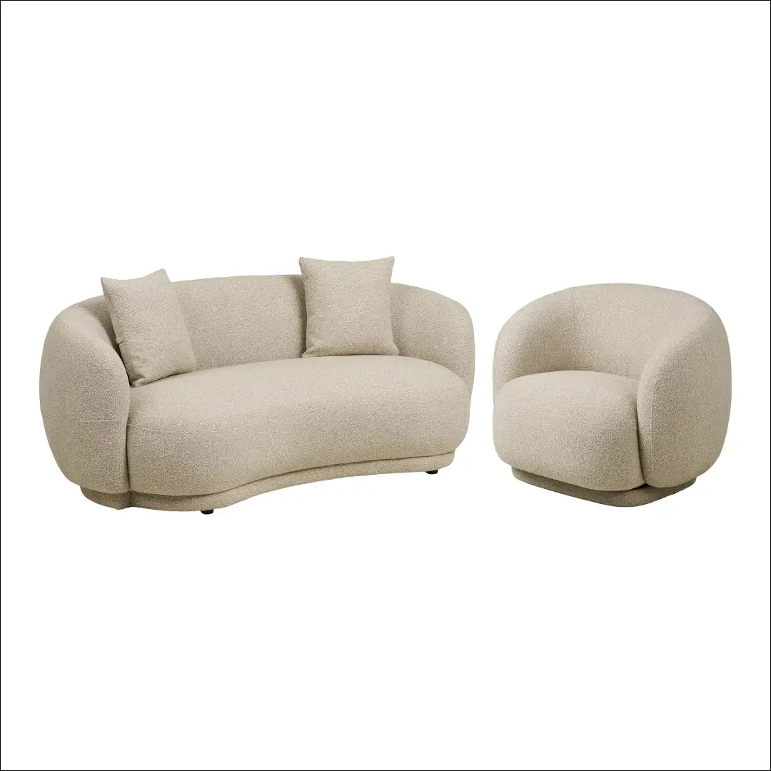 Komplektas 2,5 vietos sofa ir poilsio fotelis smėlio spalvos RD151 - €1,491 Save 15% __label:Pristatymas 5-14 d.d.,
