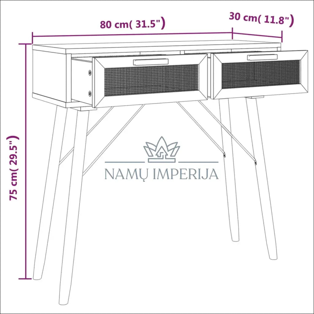 Konsolė SI1463 - €78 Save 50% 50-100, __label:Pristatymas 1-2 d.d., color-ruda, konsoles, material-medzio-masyvas