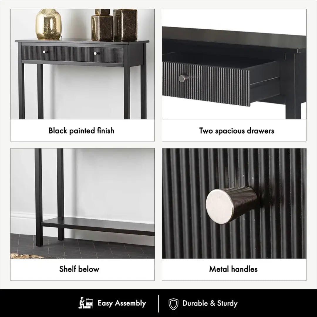 Konsolė SI1969 - €122 Save 50% 100-200, __label:Pristatymas 1-2 d.d., color-juoda, konsoles, material-mdf €100 to €200