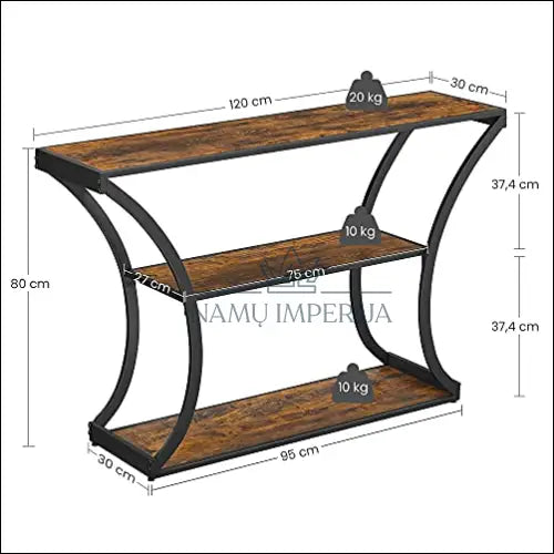 Konsolė SM394 - €144 Save 30% 100-200, __label:Pristatymas 5-14 d.d., konsoles, notouch30, song 120x30x80cm / Ruda