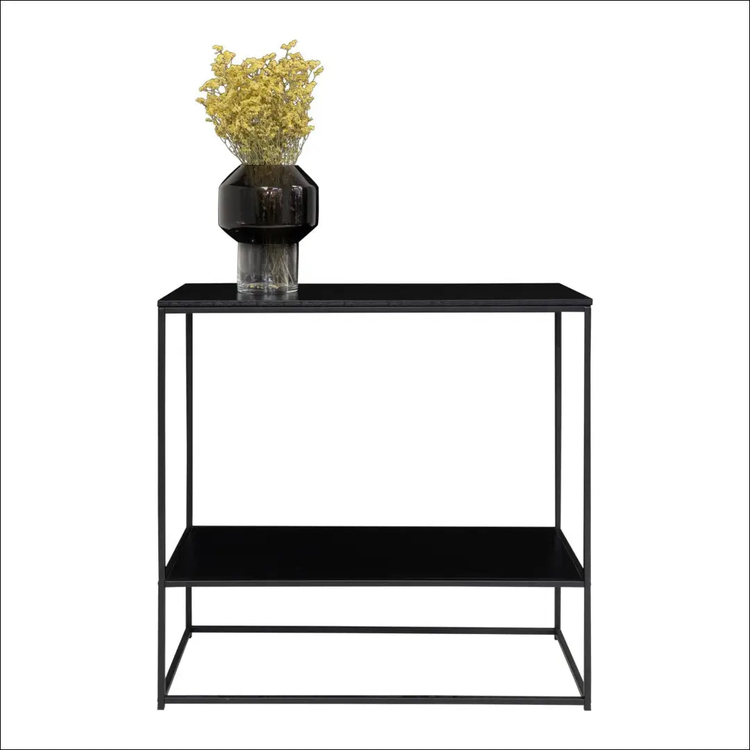 Konsolinis staliukas 2 lentynos juodas rėmas 80x36x80 cm RD456 - €82 Save 15% 50-100, Console tables, Juoda, nordic,