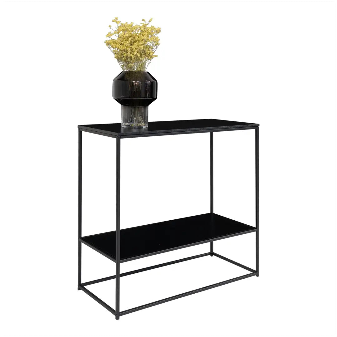 Konsolinis staliukas 2 lentynos juodas rėmas 80x36x80 cm RD456 - €82 Save 15% 50-100, Console tables, Juoda, nordic,