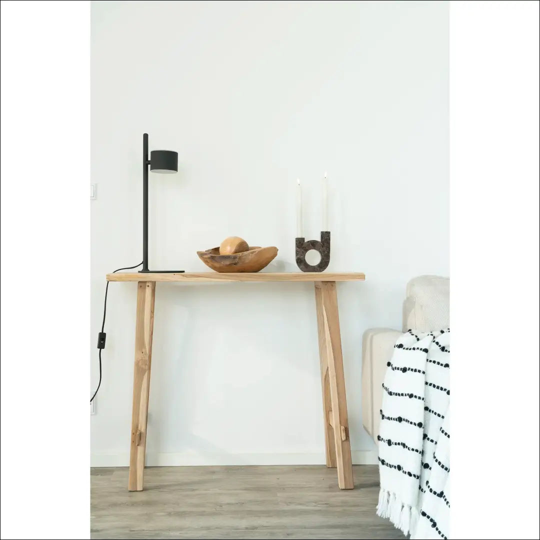 Konsolinis staliukas tikmedžio natūralus 90x30x80 cm RD461 - €169 Save 15% 100-200, Console tables, Natūrali, nordic,