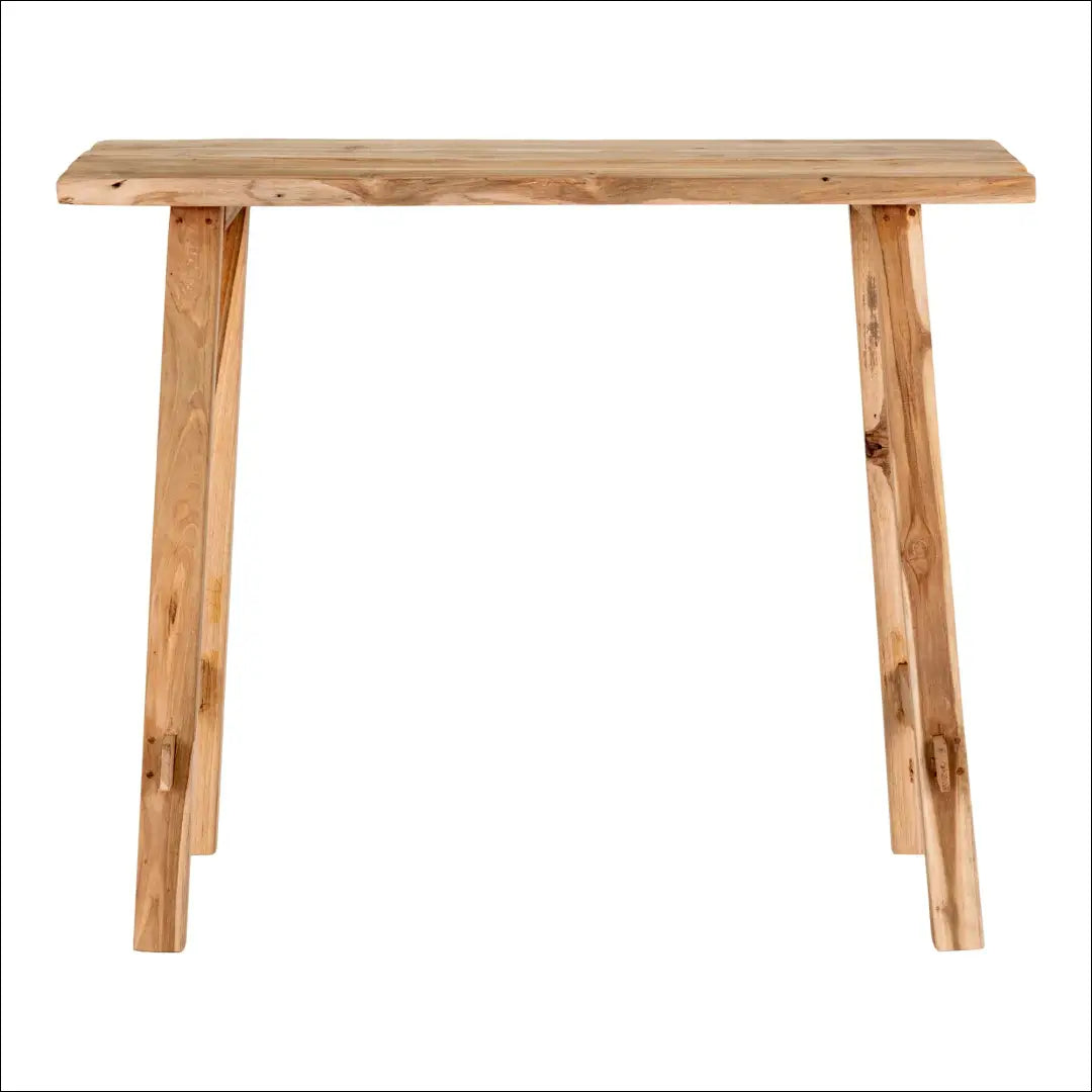 Konsolinis staliukas tikmedžio natūralus 90x30x80 cm RD461 - €169 Save 15% 100-200, Console tables, Natūrali, nordic,
