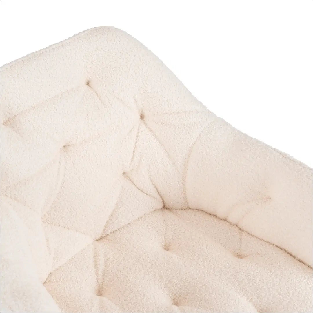 Kreminės/juodos spalvos „Boucle“ besisukanti kėdė TE2598 - €89.89 Save 15% __label:Pristatymas 5-14 d.d., Newelite