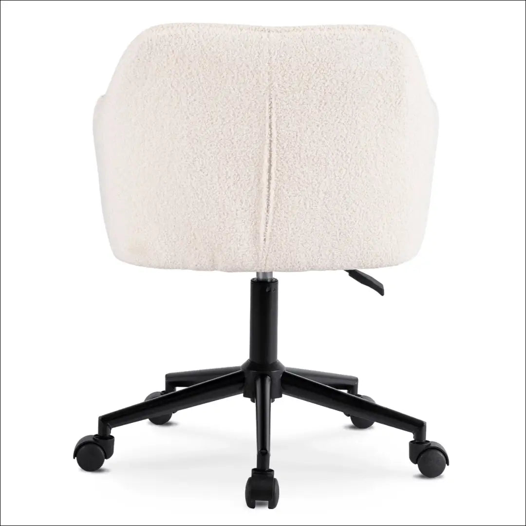 Kreminės/juodos spalvos „Boucle“ besisukanti kėdė TE2598 - €89.89 Save 15% __label:Pristatymas 5-14 d.d., Newelite