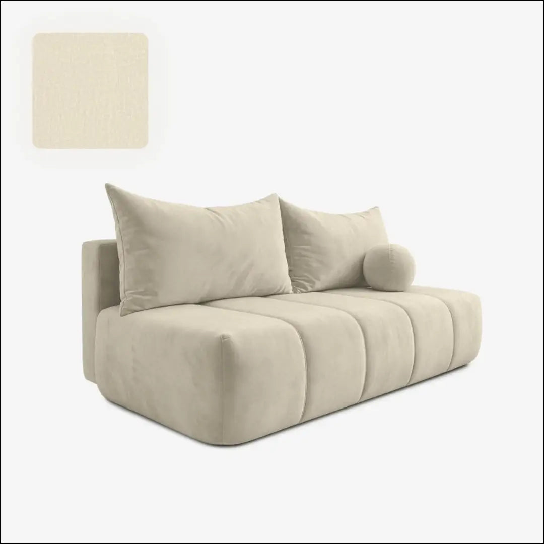 Kreminės spalvos aksominė sofa-lova TE2488 - €653.38 Save 15% __label:Pristatymas 5-14 d.d., Newelite Naujausi