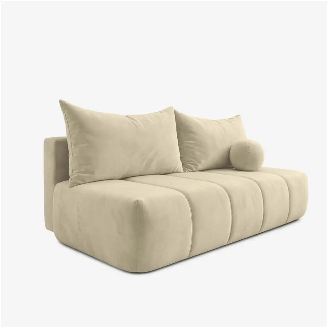 Kreminės spalvos aksominė sofa-lova TE2488 - €653.38 Save 15% __label:Pristatymas 5-14 d.d., Newelite Naujausi