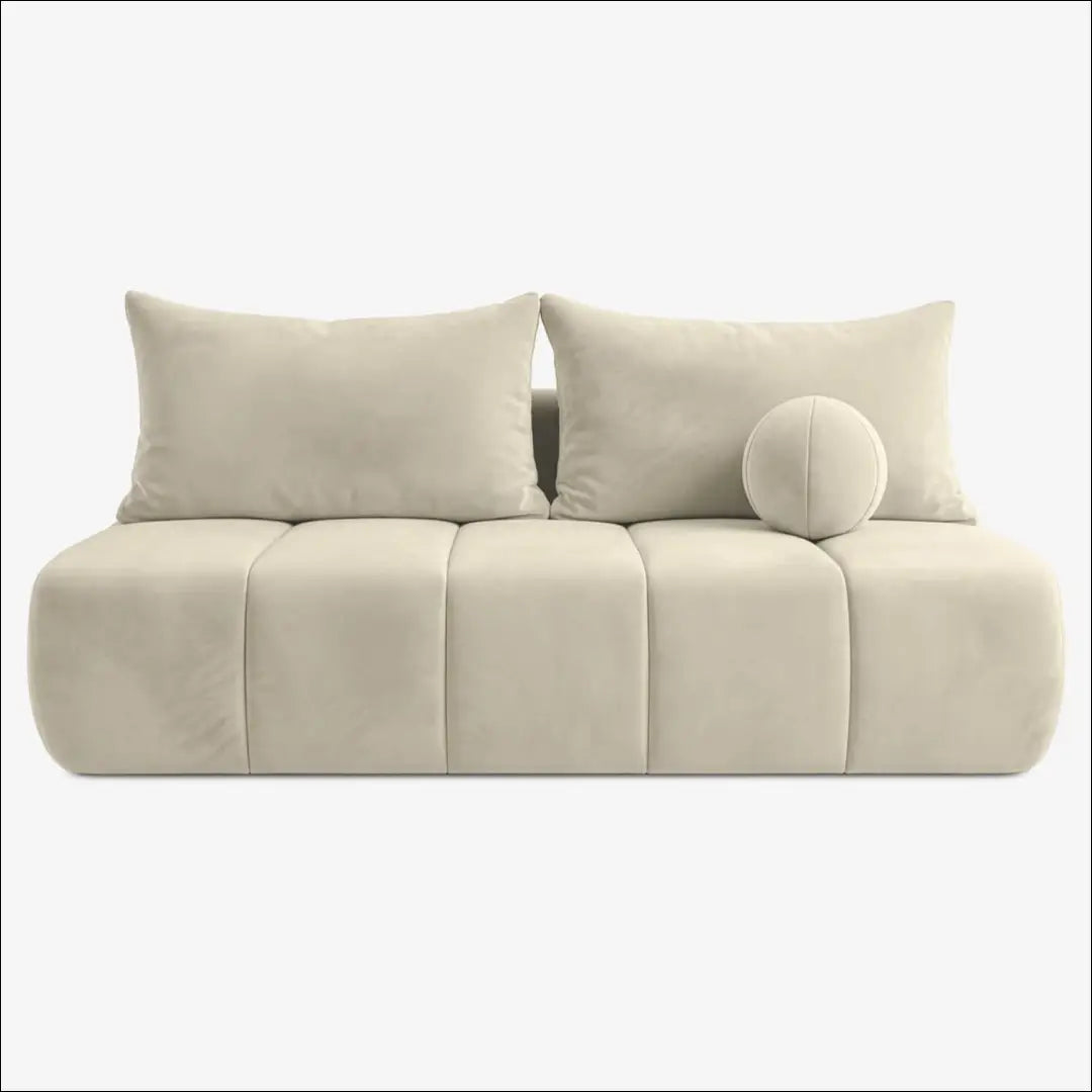 Kreminės spalvos aksominė sofa-lova TE2488 - €653.38 Save 15% __label:Pristatymas 5-14 d.d., Newelite Naujausi