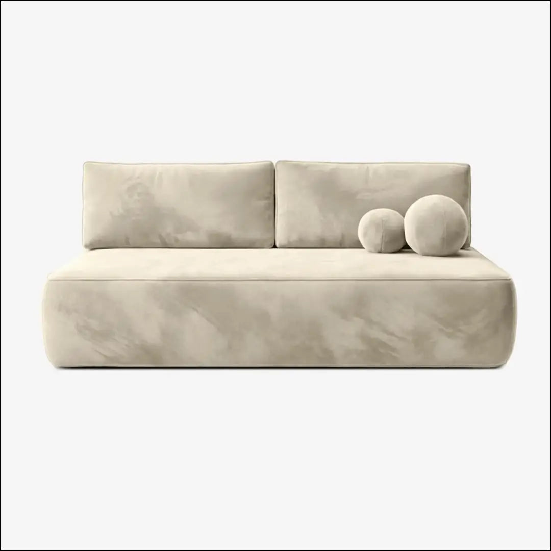 Kreminės spalvos aksominė sofa-lova TE2507 - €639.56 Save 15% __label:Pristatymas 5-14 d.d., Newelite Naujausi