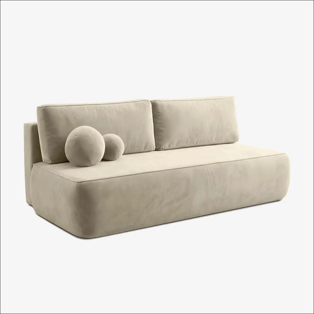 Kreminės spalvos aksominė sofa-lova TE2507 - €639.56 Save 15% __label:Pristatymas 5-14 d.d., Newelite Naujausi