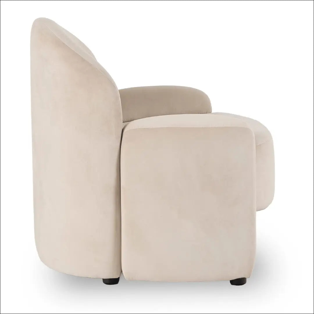 Kreminės spalvos aksominis poilsio fotelis TE2469 - €239.60 Save 15% __label:Pristatymas 5-14 d.d., Newelite Naujausi