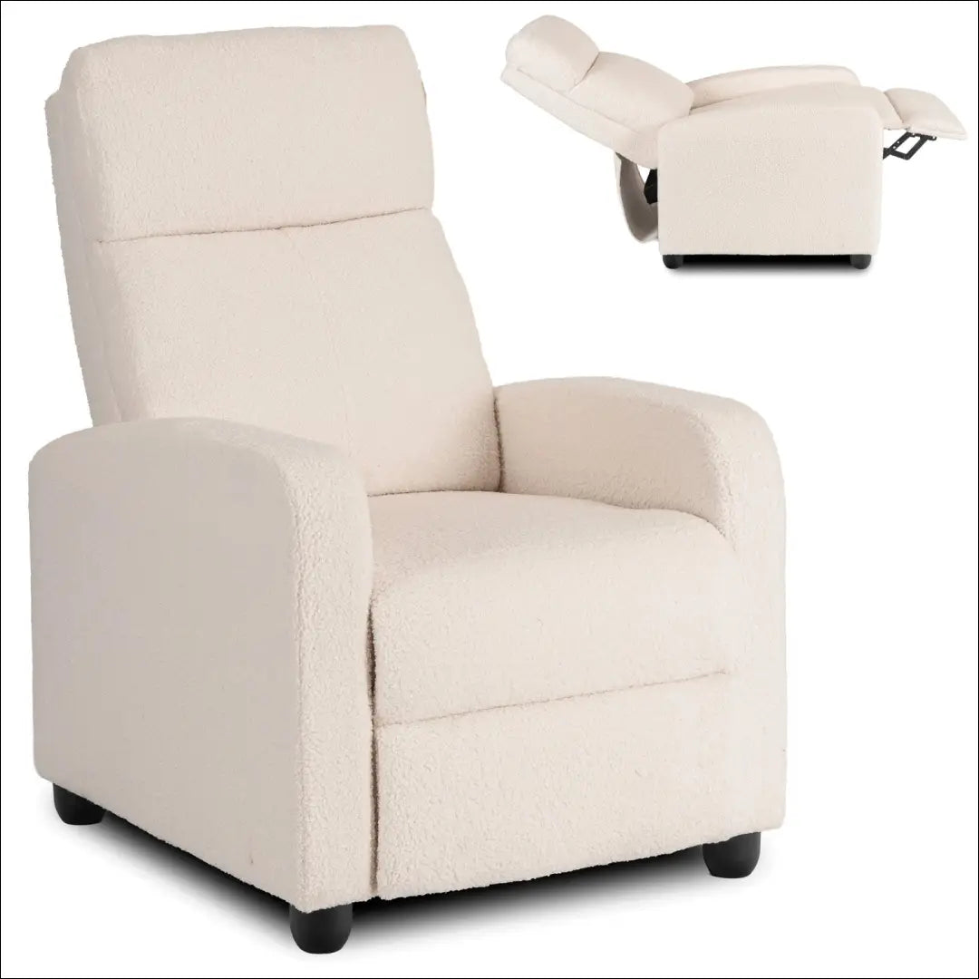 Kreminės spalvos „Boucle“ atlošiamas fotelis TE2572 - €165.94 Save 15% __label:Pristatymas 5-14 d.d., Newelite Naujausi