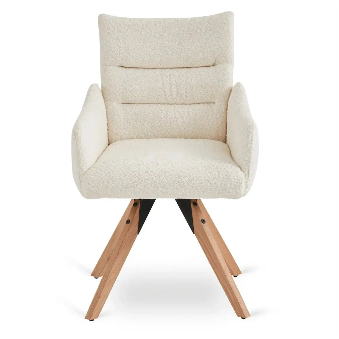 Kreminės spalvos „Boucle“ besisukanti kėdė TE2454 - €138.29 Save 15% __label:Pristatymas 5-14 d.d., Newelite Naujausi