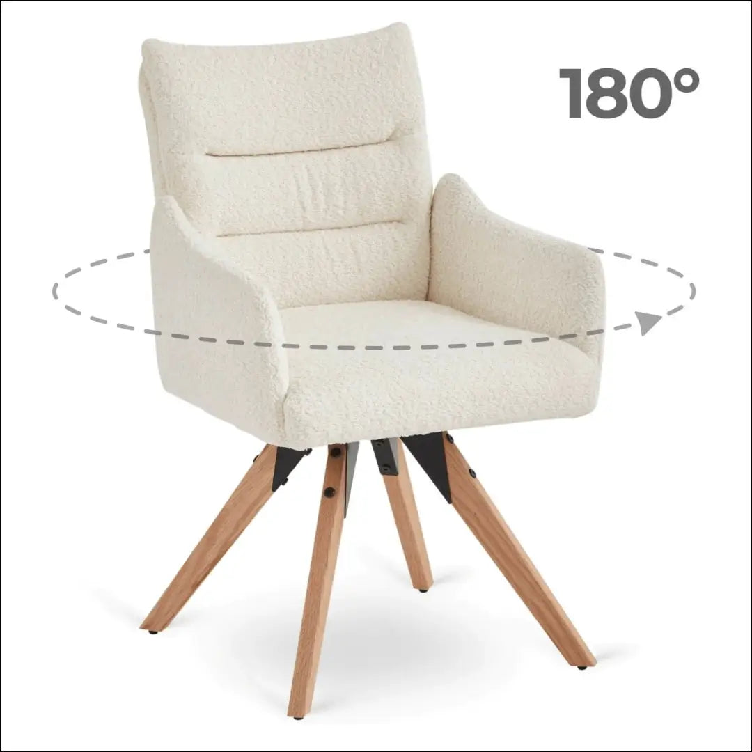 Kreminės spalvos „Boucle“ besisukanti kėdė TE2454 - €138.29 Save 15% __label:Pristatymas 5-14 d.d., Newelite Naujausi