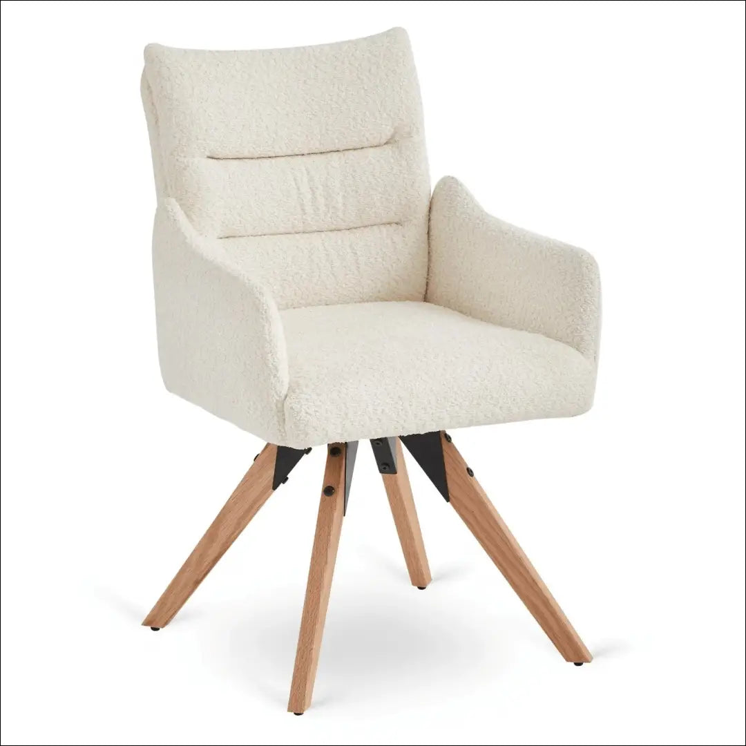 Kreminės spalvos „Boucle“ besisukanti kėdė TE2454 - €138.29 Save 15% __label:Pristatymas 5-14 d.d., Newelite Naujausi