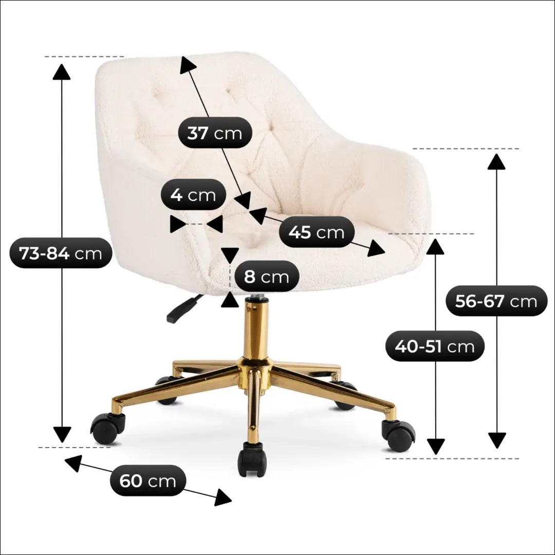Kreminės spalvos „Boucle“ besisukanti kėdė TE2597 - €90 Save 15% __label:Pristatymas 5-14 d.d., Newelite Naujausi