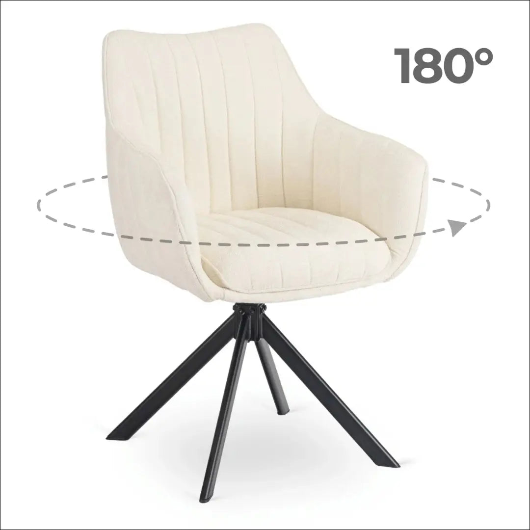 Kreminės spalvos „Boucle“ pasukama kėdė TE2586 - €115.46 Save 15% __label:Pristatymas 5-14 d.d., Newelite Naujausi