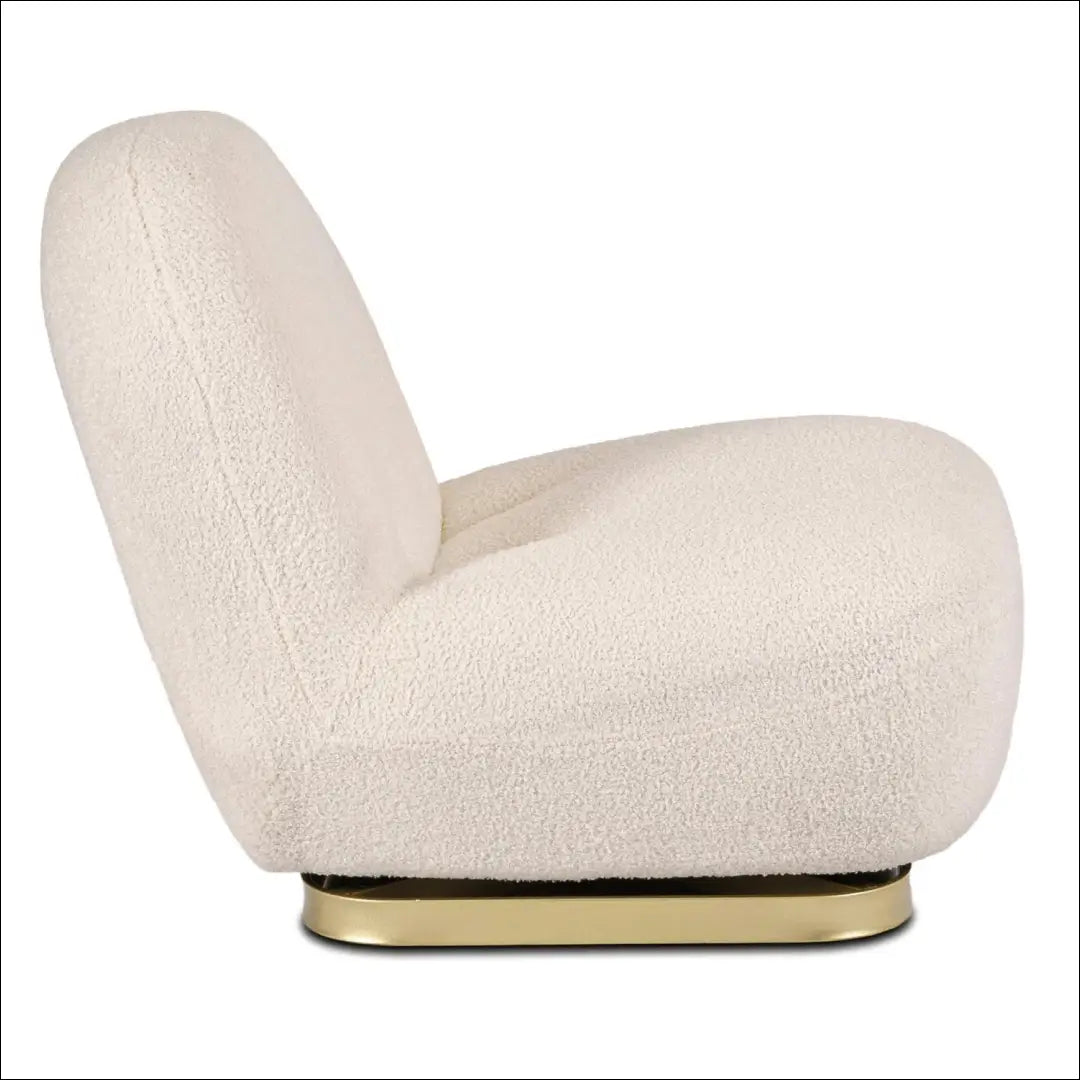 Kreminės spalvos „Boucle“ pasukama poilsio kėdė TE2468 - €207 Save 15% __label:Pristatymas 5-14 d.d., Newelite Naujausi
