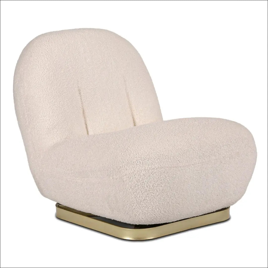 Kreminės spalvos „Boucle“ pasukama poilsio kėdė TE2468 - €207 Save 15% __label:Pristatymas 5-14 d.d., Newelite Naujausi