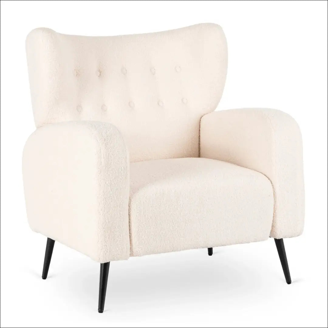 Kreminės spalvos „Boucle“ poilsio krėslas TE2471 - €246.90 Save 15% __label:Pristatymas 5-14 d.d., Newelite Naujausi