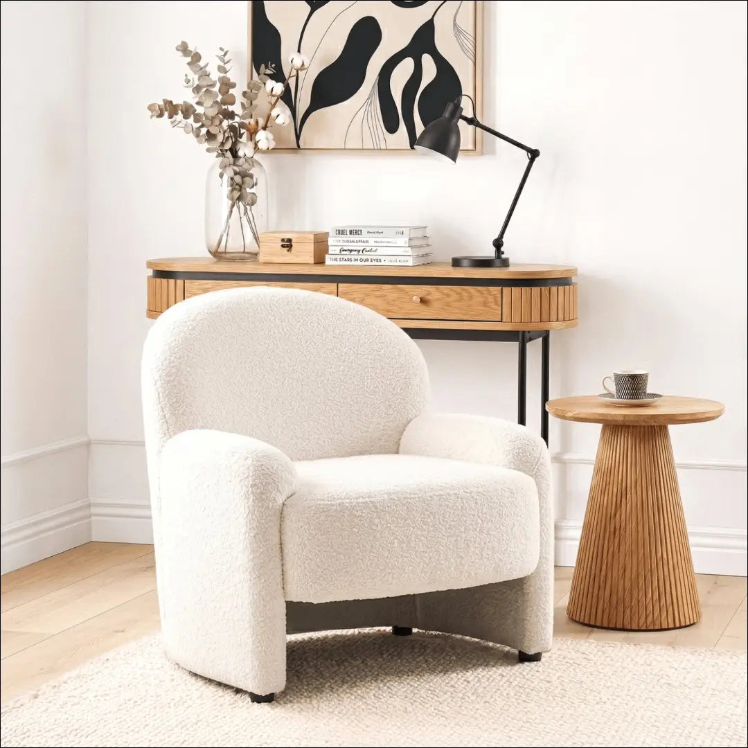 Kreminės spalvos „Boucle“ poilsio krėslas TE2539 - €228.18 Save 15% __label:Pristatymas 5-14 d.d., Newelite Naujausi