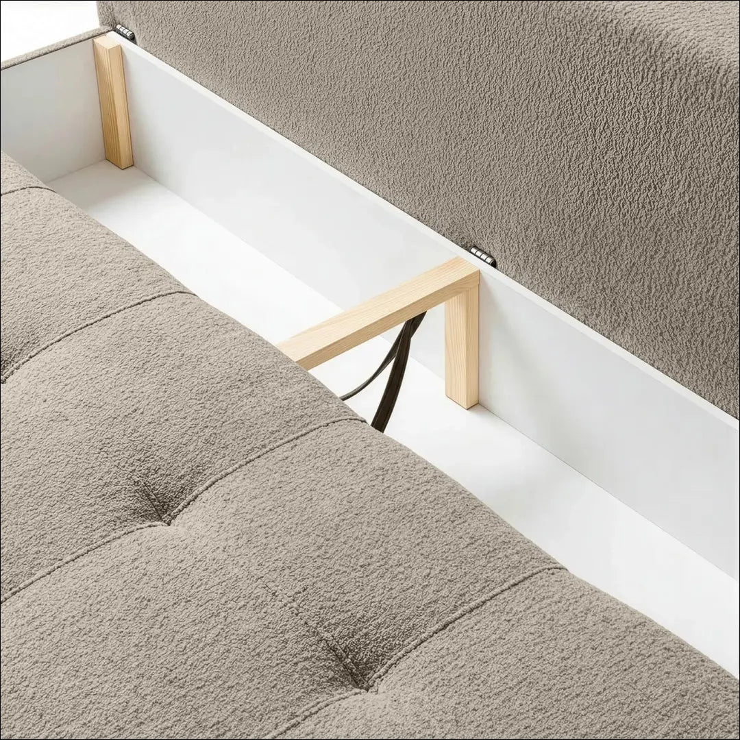 Kreminės spalvos „Boucle“ sofa-lova TE2493 - €667.22 Save 15% __label:Pristatymas 5-14 d.d., Newelite Naujausi