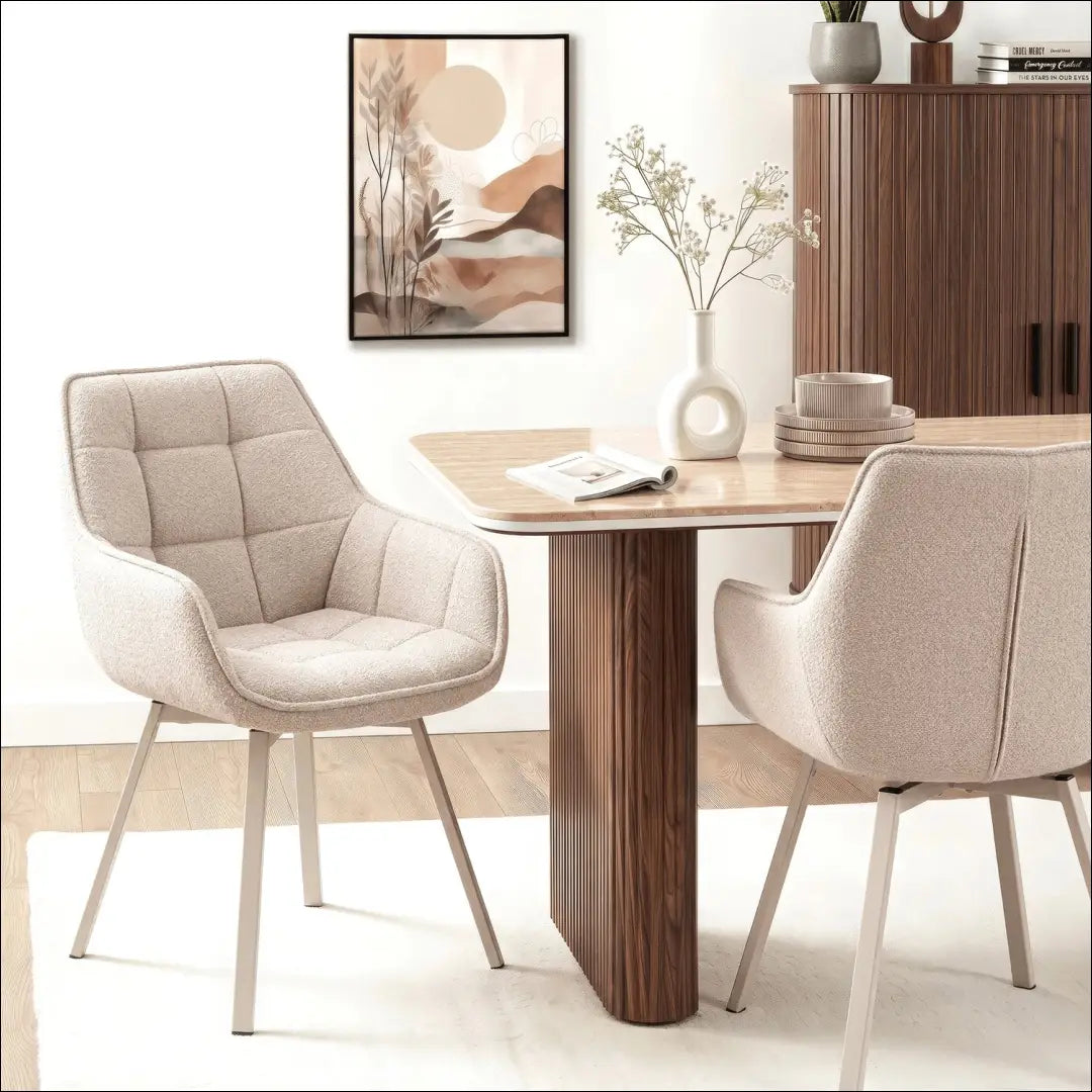 Kreminės spalvos pasukama kėdė TE2564 - €96.80 Save 15% __label:Pristatymas 5-14 d.d., Newelite Naujausi produktai