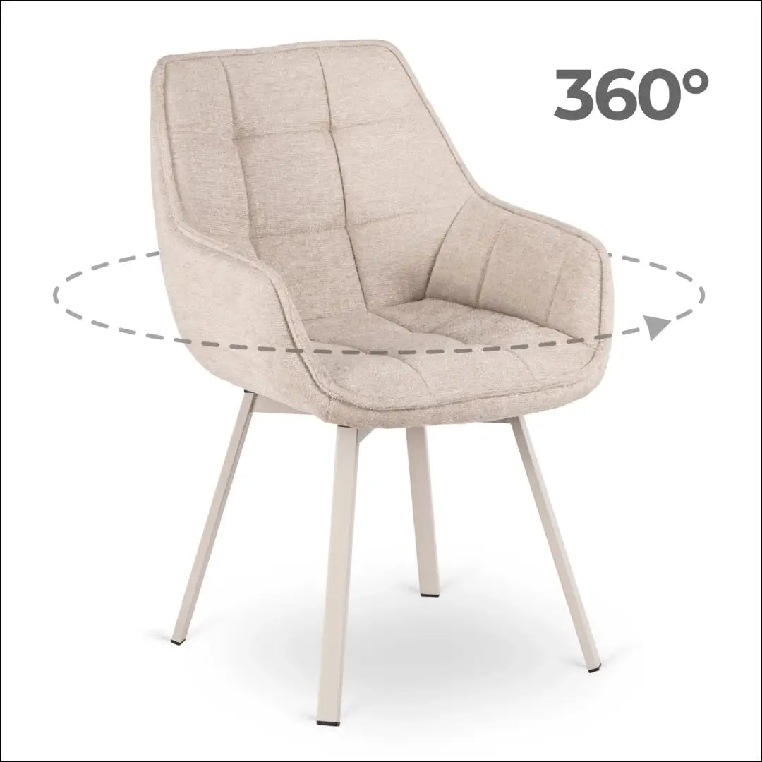 Kreminės spalvos pasukama kėdė TE2564 - €96.80 Save 15% __label:Pristatymas 5-14 d.d., Newelite Naujausi produktai