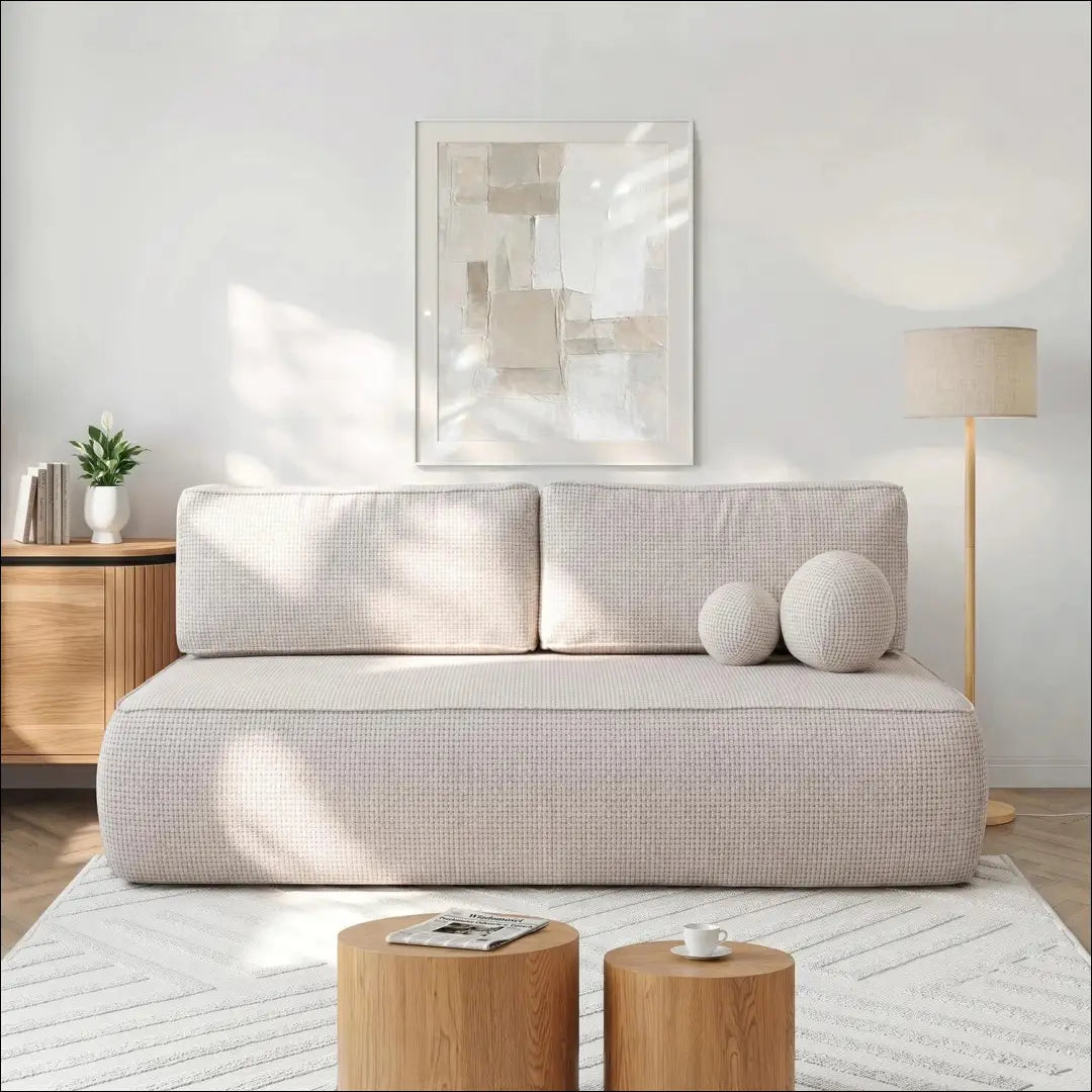 Kreminės spalvos šenilinė sofa-lova TE2510 - €667.22 Save 15% __label:Pristatymas 5-14 d.d., Newelite Naujausi