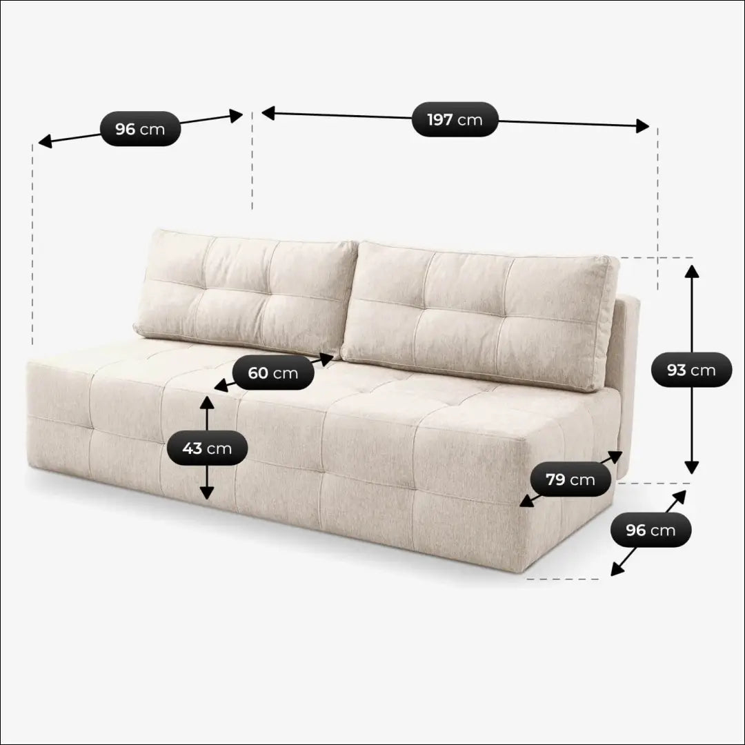 Kreminės spalvos sofa-lova TE2495 - €639.56 Save 15% __label:Pristatymas 5-14 d.d., Newelite Naujausi produktai | Namų