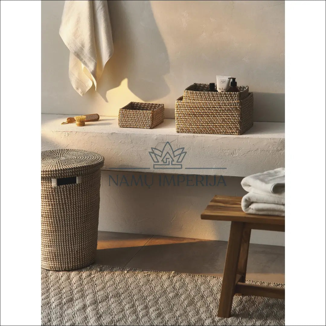 Krepšelių komplektas (3vnt) DI9844 - €35 Save 50% 25-50, __label:Pristatymas 1-2 d.d., color-balta, color-smelio,