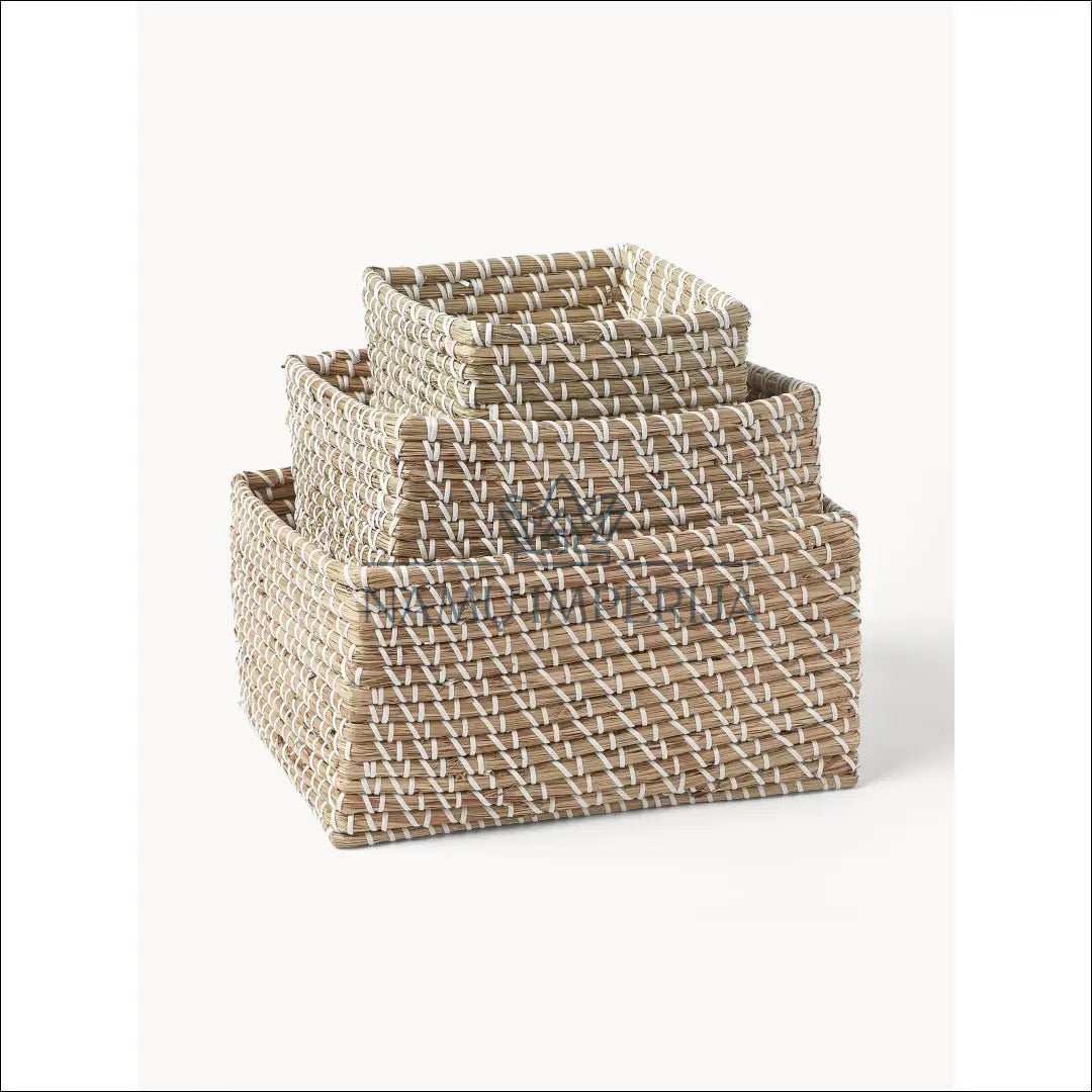Krepšelių komplektas (3vnt) DI9844 - €35 Save 50% 25-50, __label:Pristatymas 1-2 d.d., color-balta, color-smelio,